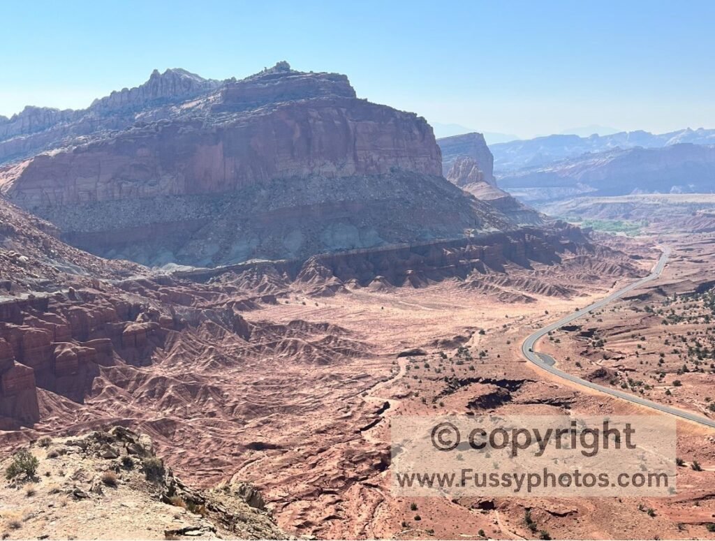 Capitol Reef National Park — Scenic Route 24 from Chimney Rock overlook