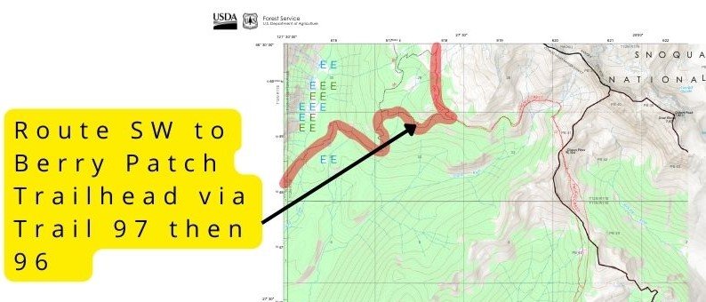 Hiking Goat Rocks Wilderness — annotated trail maps of Goat Rocks Wilderness routes