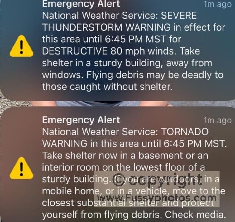 Quick-fire phone alerts as storm builds near Picacho Peak