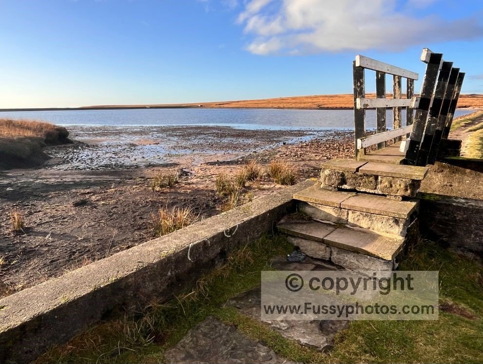Pennine Way Day 2: Black Moss Reservoir half-full after a dry year