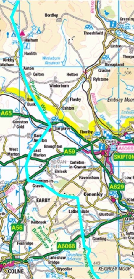 Pennine Way Route Maps | Days 4–5: Pennine Way Hebden Bridge–Malham