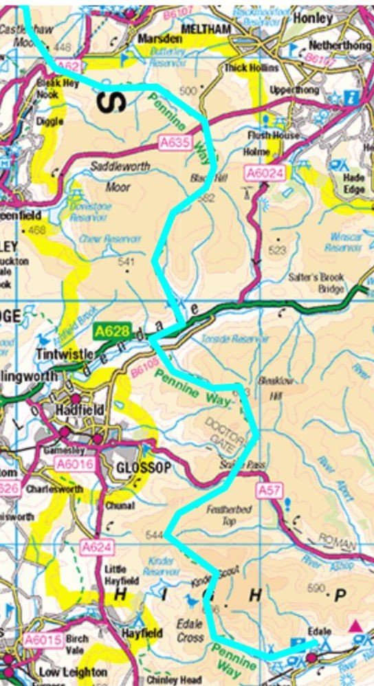 The Pennine Way Days 1–3 | Edale to Hebden Bridge Route Maps