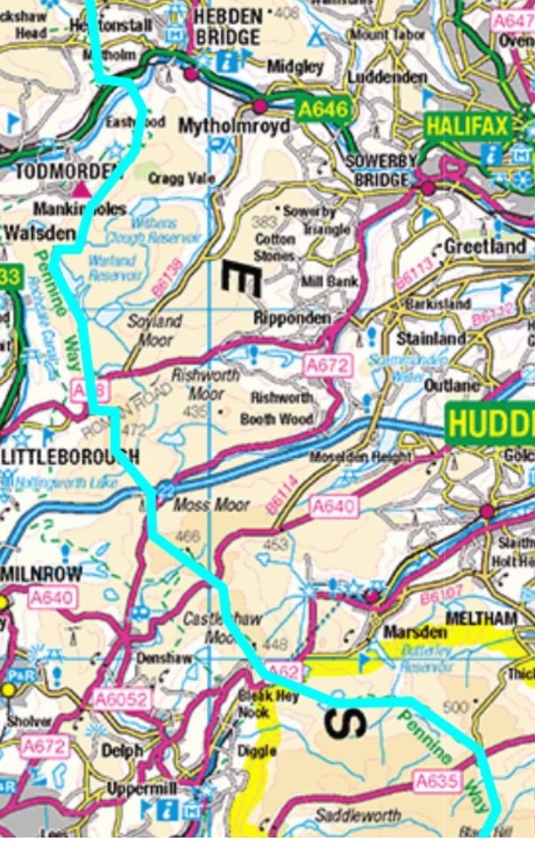 The Pennine Way Days 1–3 | Edale to Hebden Bridge Route Maps