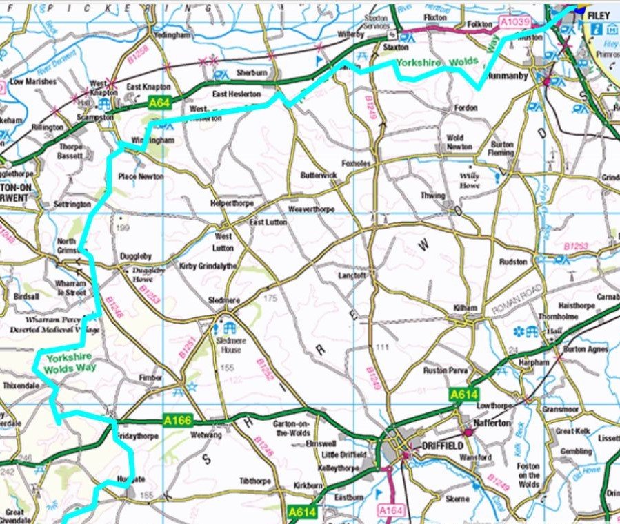 Yorkshire Wolds Way — official route maps for trail navigation
