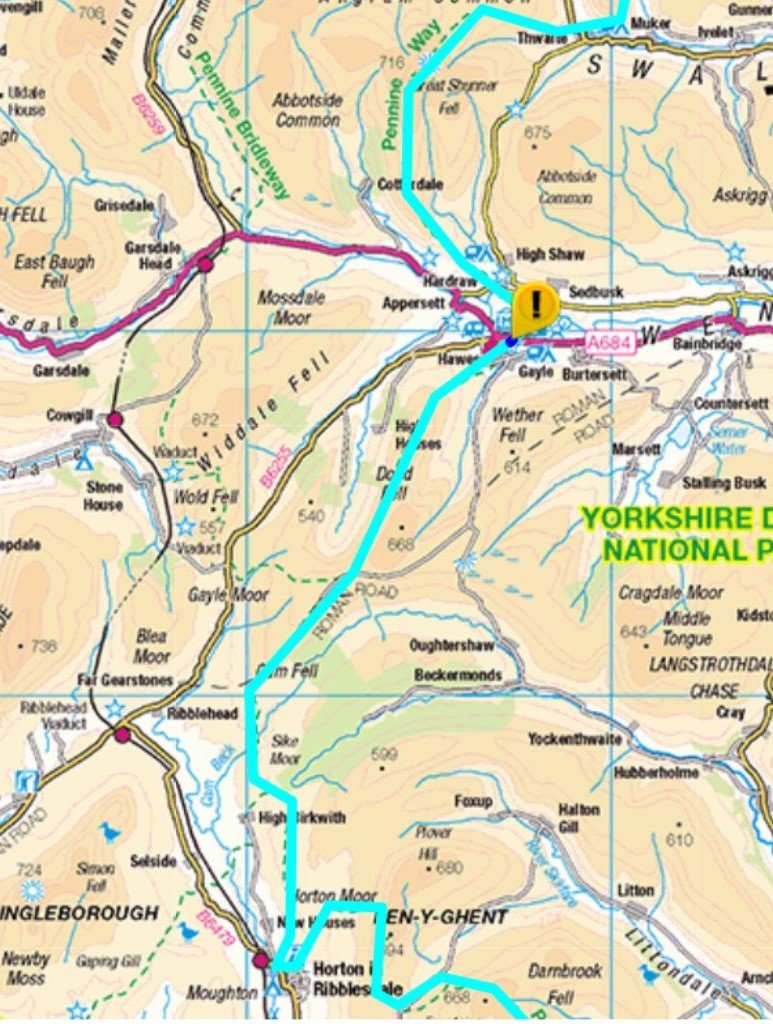 Pennine Way: Pennine Way Route Maps | Days 6–9 Malham → Middleton‑in‑Teesdale