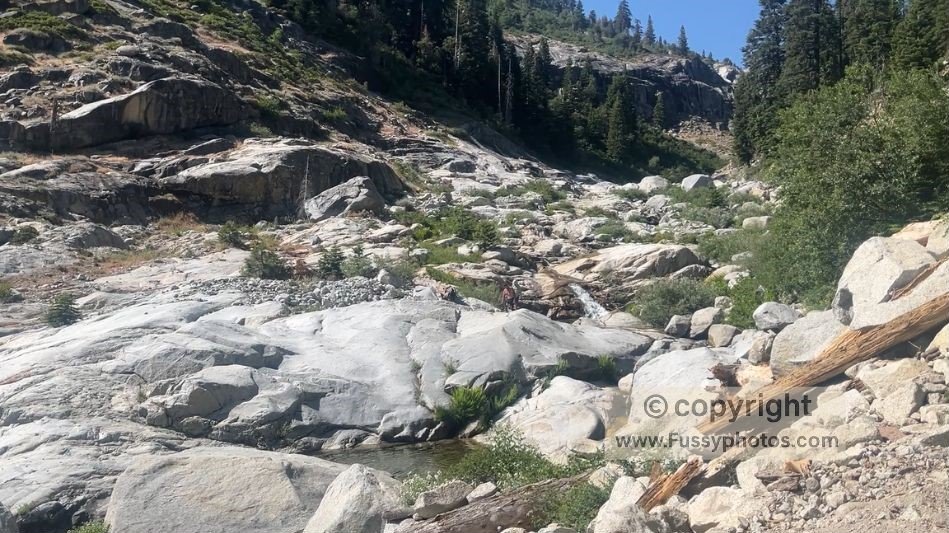 Buck Creek — a welcome place to cool off on our return late on Day 4.