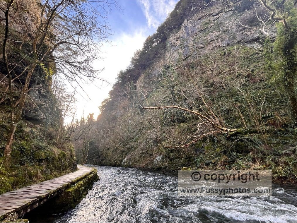 Narrow gorge in Dove Dale.