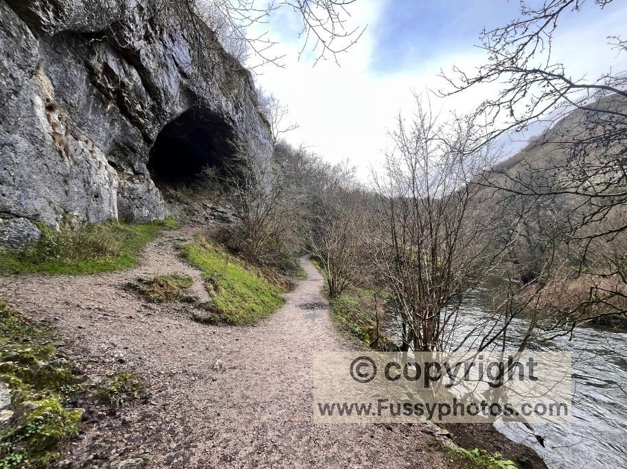 The larger of the two Dove Holes on Dovedale Stepping Stones Circular Walk