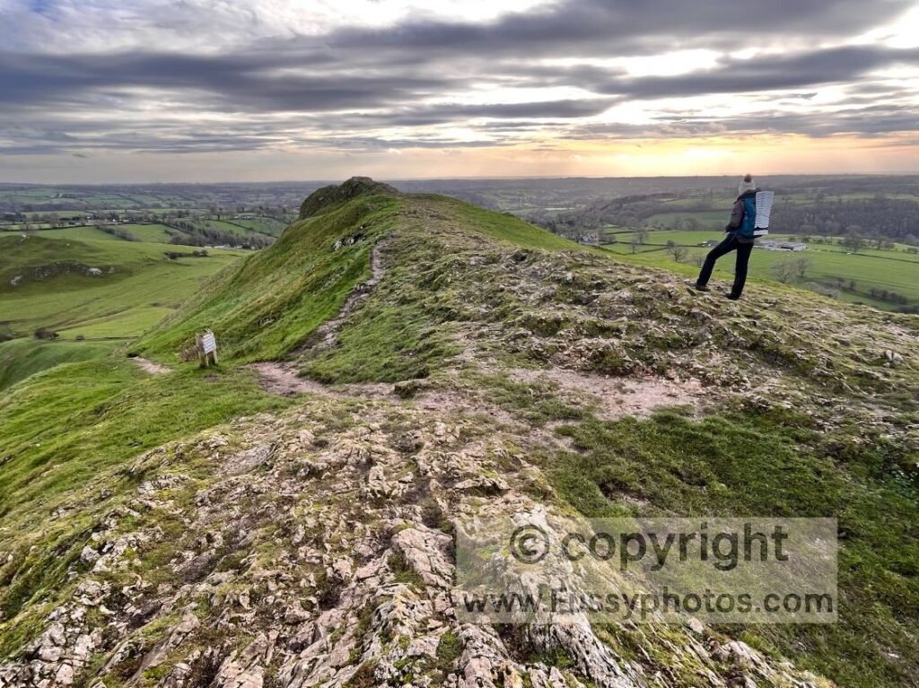 Panoramic views looking southeast from Thorpe Cloud.
