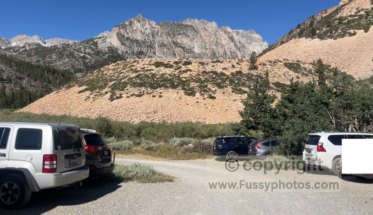 Parking at the North Lake Trailhead, the starting point for the climb toward Piute Pass and the high Sierra.