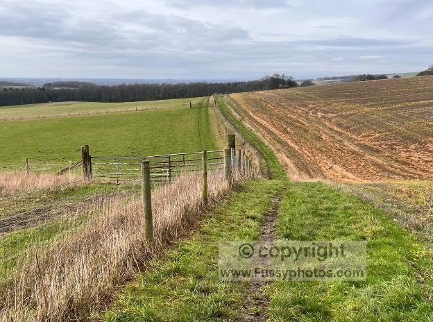 Farmland and expansive views on the Wolds Way