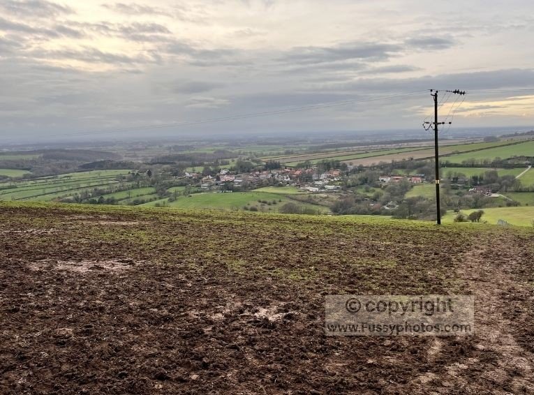 A wet and muddy descent of the Minster Way towards Millington