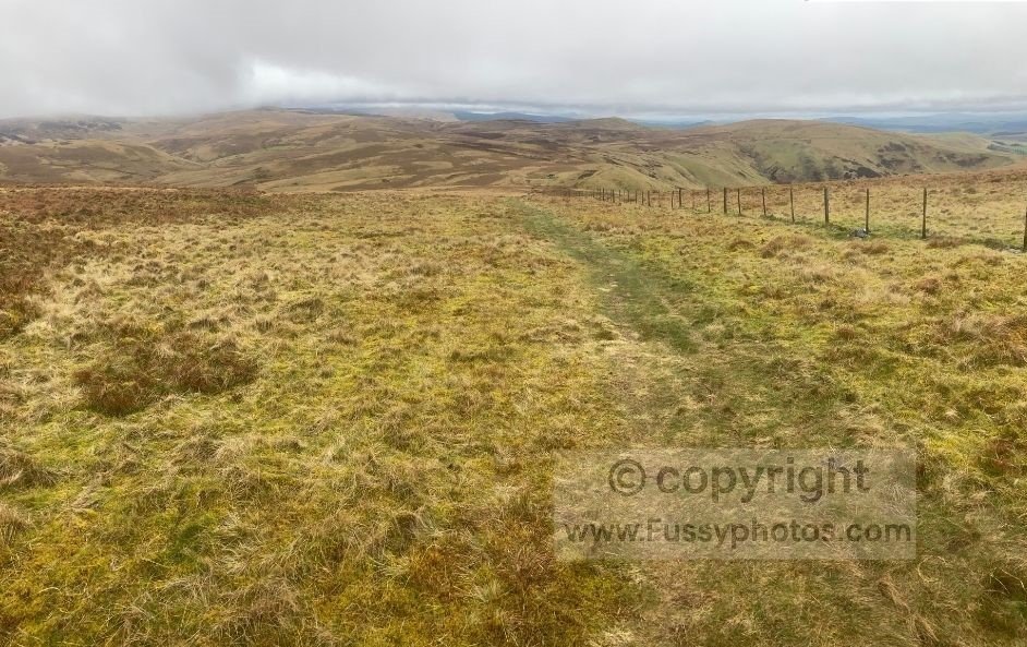 Open, featureless ridge between Byrness and Windy Gyle, highlighting the lack of shelter or resupply options.