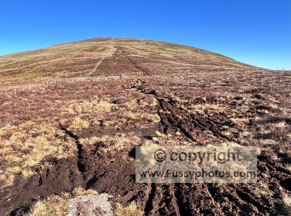 Northward view from The Schill showing the boggy descent, far drier than on my earlier Pennine Way walk.