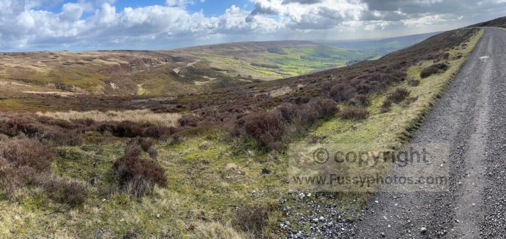 View of Farndale from the old Rosedale Railway track on the Coast to Coast, taken after leaving The Lion Inn and before rejoining the Cleveland Way.