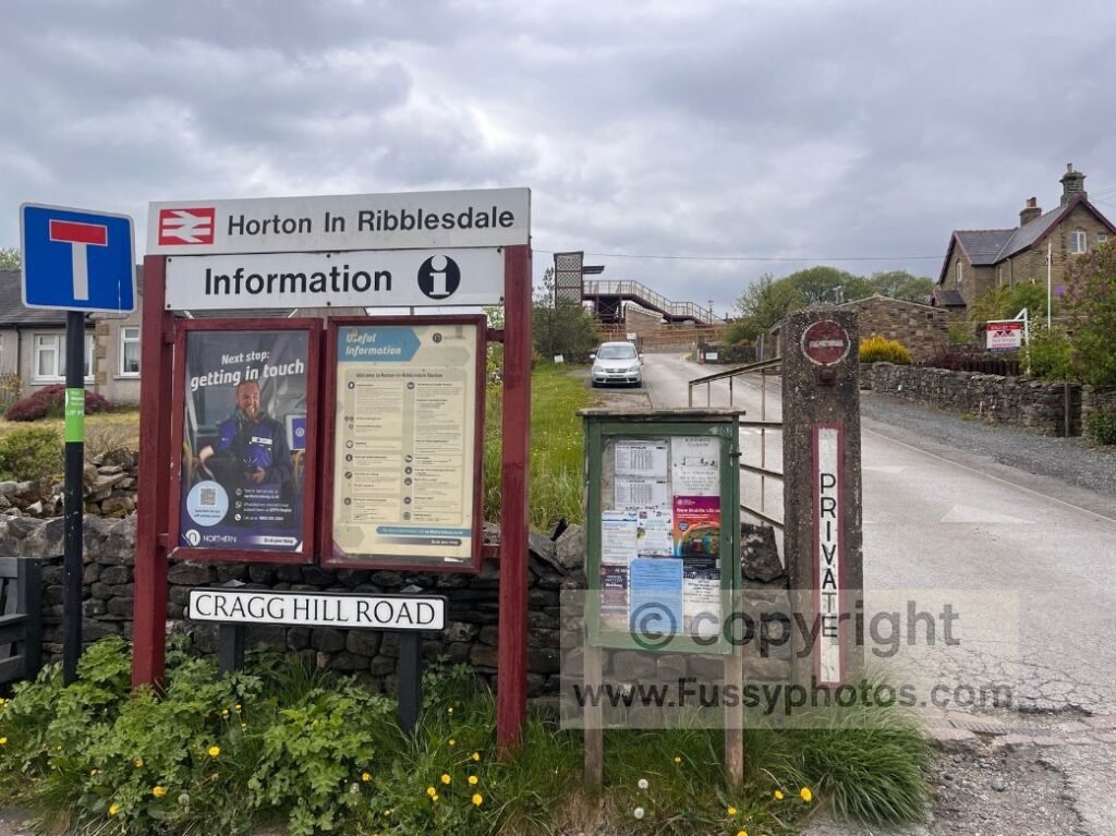 View of Horton‑in‑Ribblesdale Station, close to the Pennine Way and useful for breaking the trail into shorter sections.