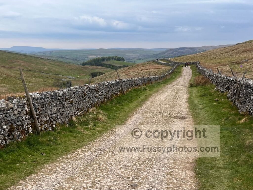 Easy downhill path leading into Horton‑in‑Ribblesdale, with clear terrain and simple navigation.