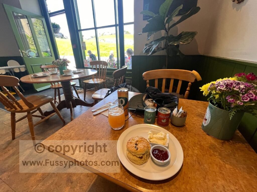 Reeth café in Swaledale on the Coast to Coast, showing a key food stop that helps walkers plan daily mileage.