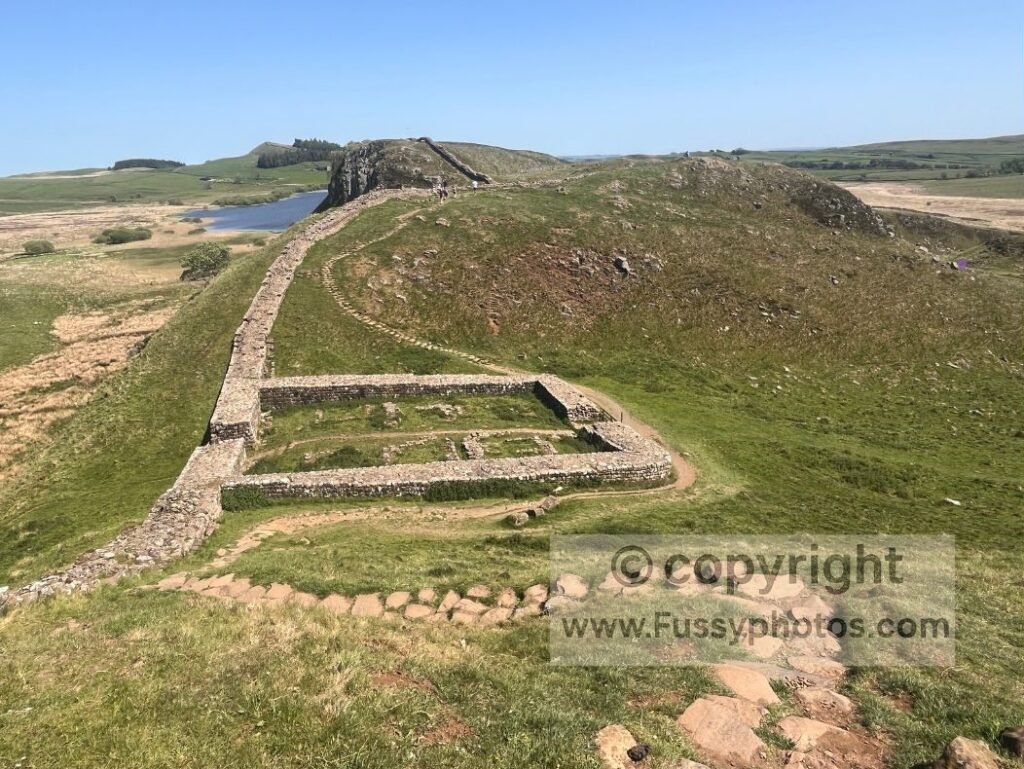 View of Castle Nick on Hadrian’s Wall, before the route reaches Sycamore Gap.
