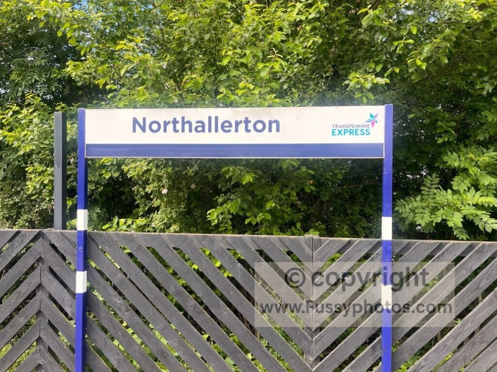 Platform at Northallerton railway station on the East Coast Main Line, used by walkers accessing the Coast to Coast Path.