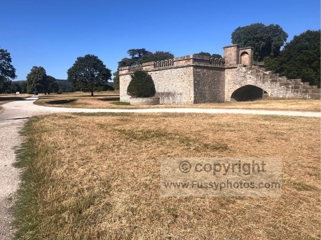 Queen Mary’s Bower at Chatsworth House, a restored 16th‑century garden structure traditionally linked to Mary Queen of Scots.