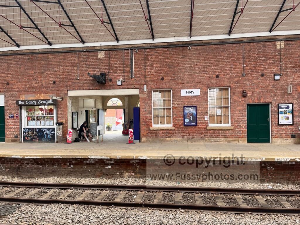 Filey train station on the North Yorkshire coast, offering easy onward travel.