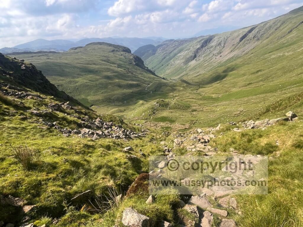 Steep initial scramble below Lining Crag on the Coast to Coast.