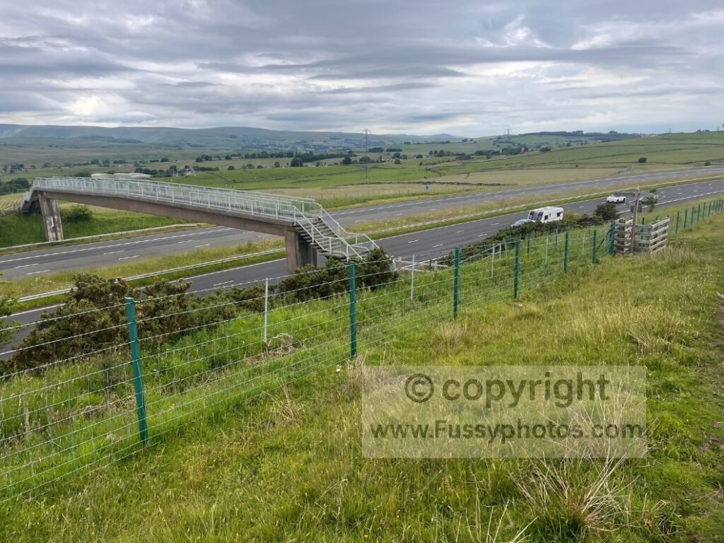 Photo of the M6 footbridge crossed on Coast to Coast Day 7 near Shap.